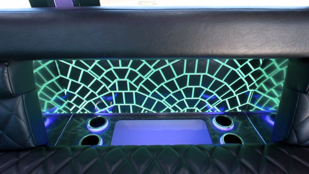 Party bus bar area with LED accent lighting
